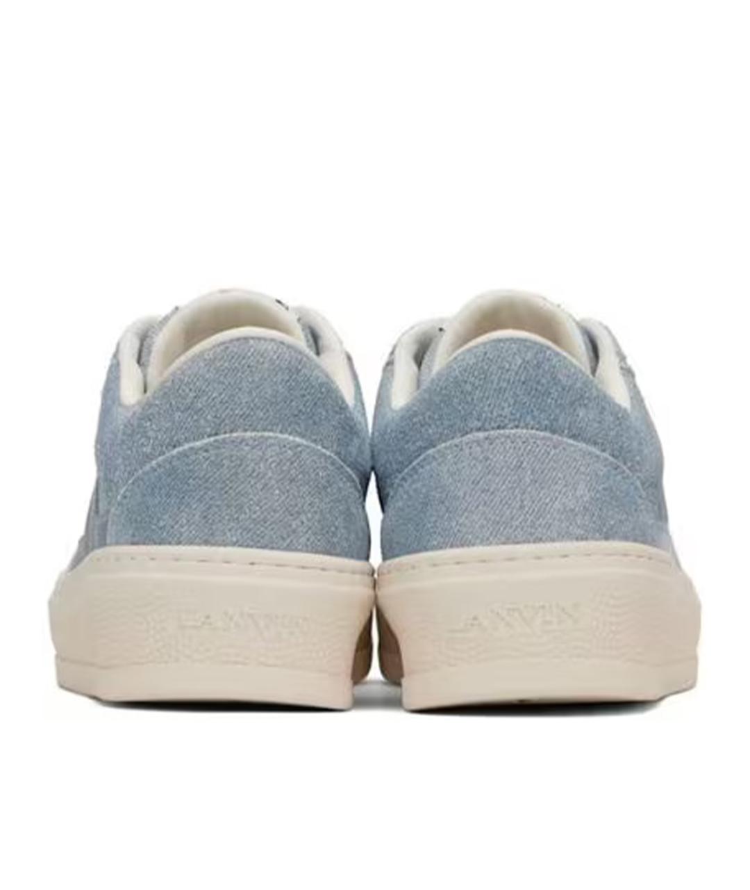 LANVIN Синие кожаные кеды, фото 2