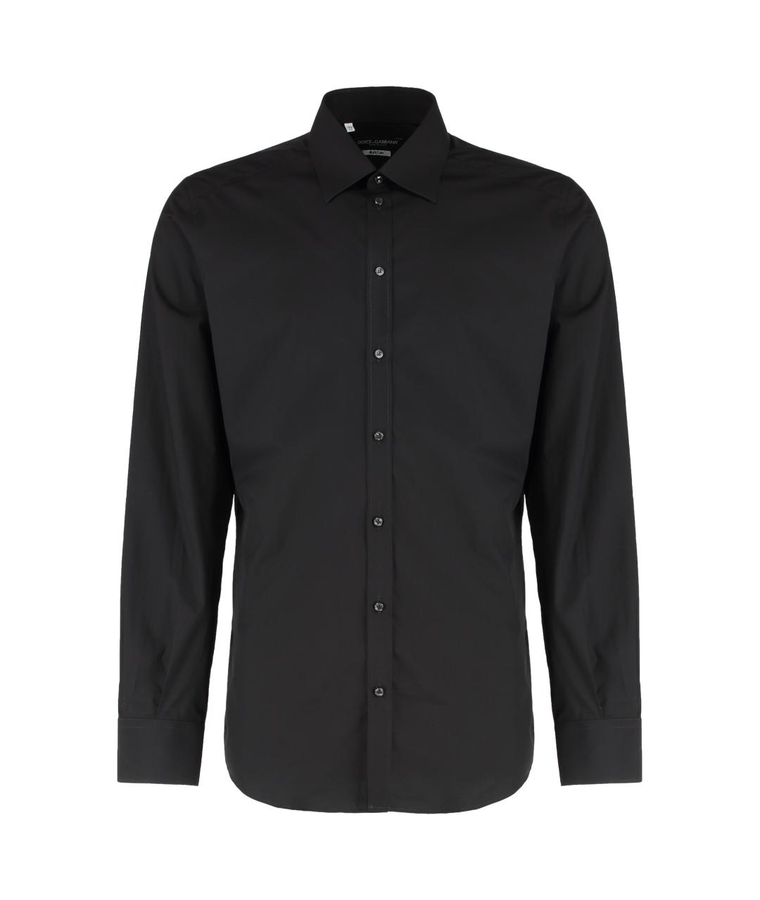 DOLCE&GABBANA Черная хлопковая кэжуал рубашка, фото 1