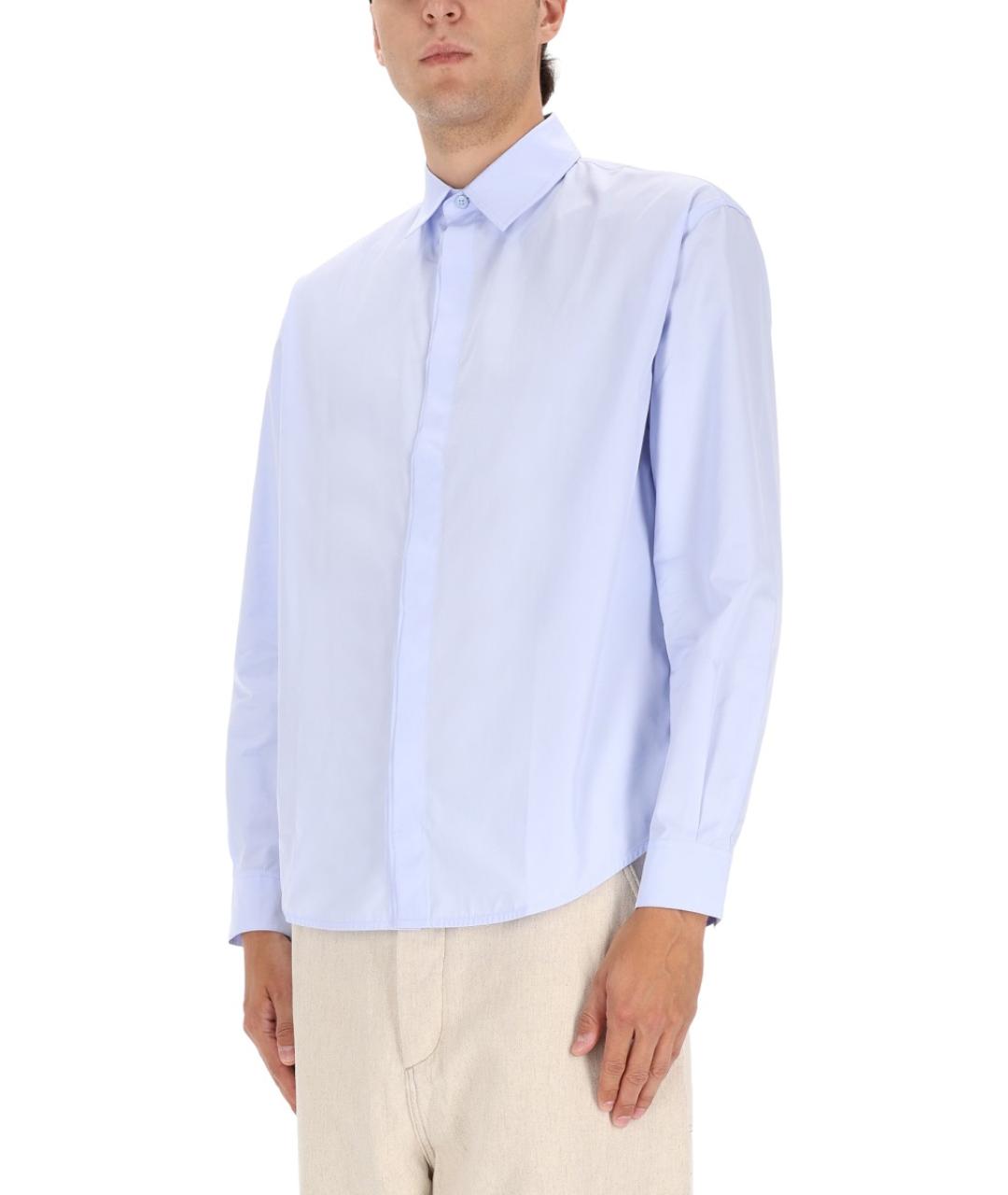 JACQUEMUS Синяя хлопковая классическая рубашка, фото 3