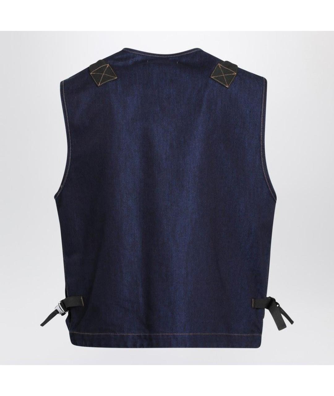 STONE ISLAND Синий хлопковый жилет, фото 2