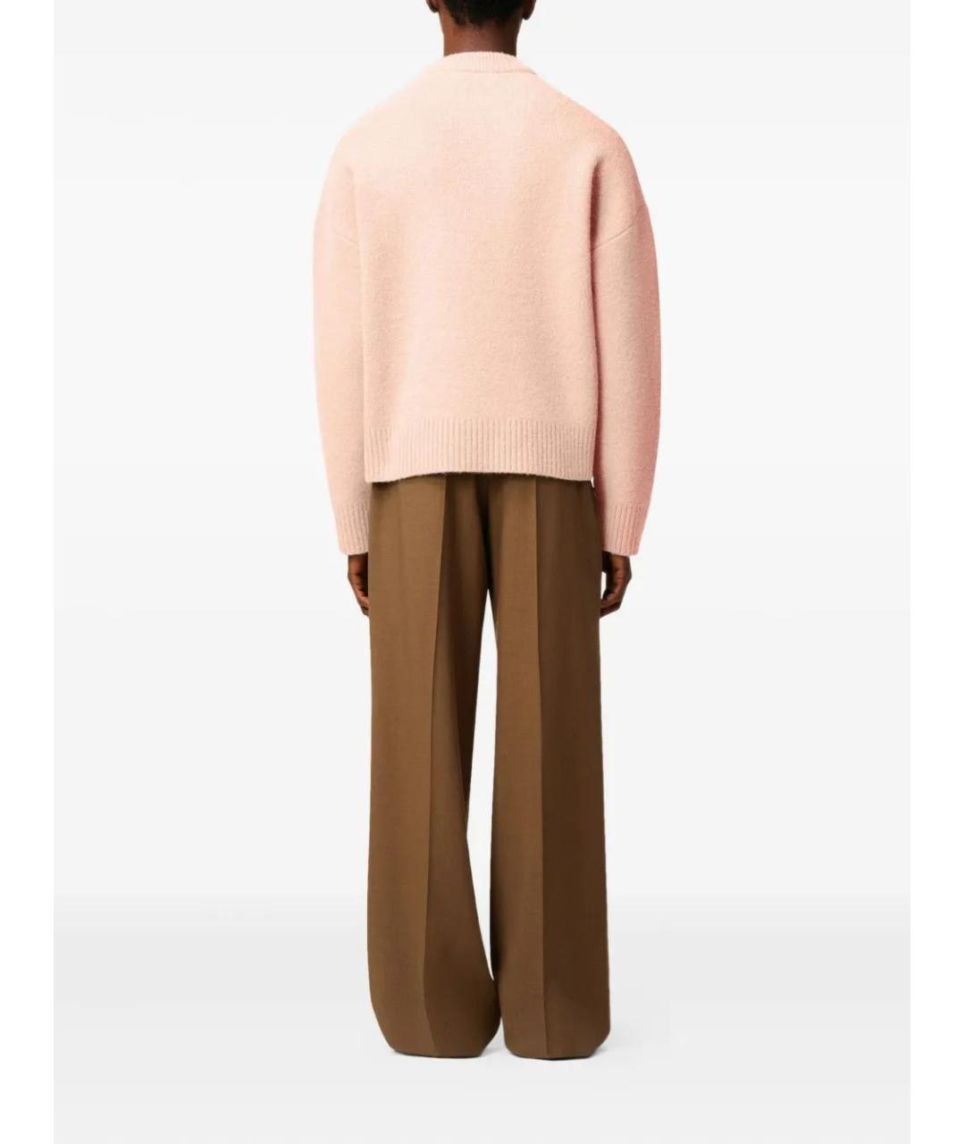 Ami Paris Розовый шерстяной джемпер / свитер, фото 4