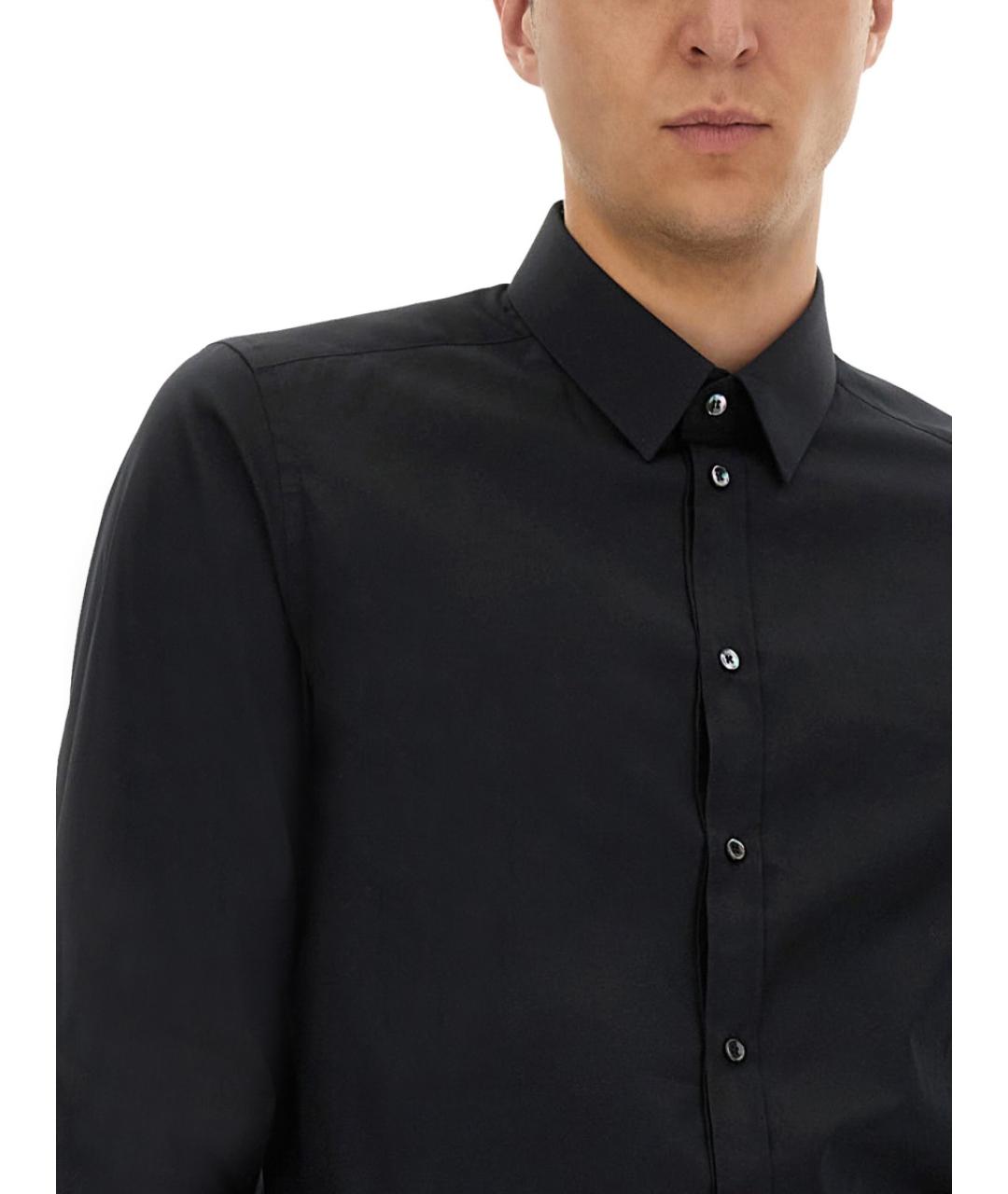 DOLCE&GABBANA Черная хлопковая кэжуал рубашка, фото 2