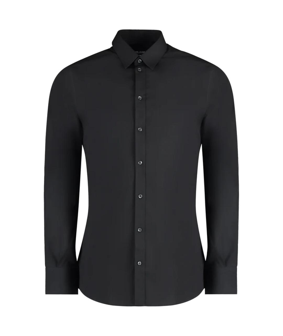 DOLCE&GABBANA Черная хлопковая классическая рубашка, фото 1