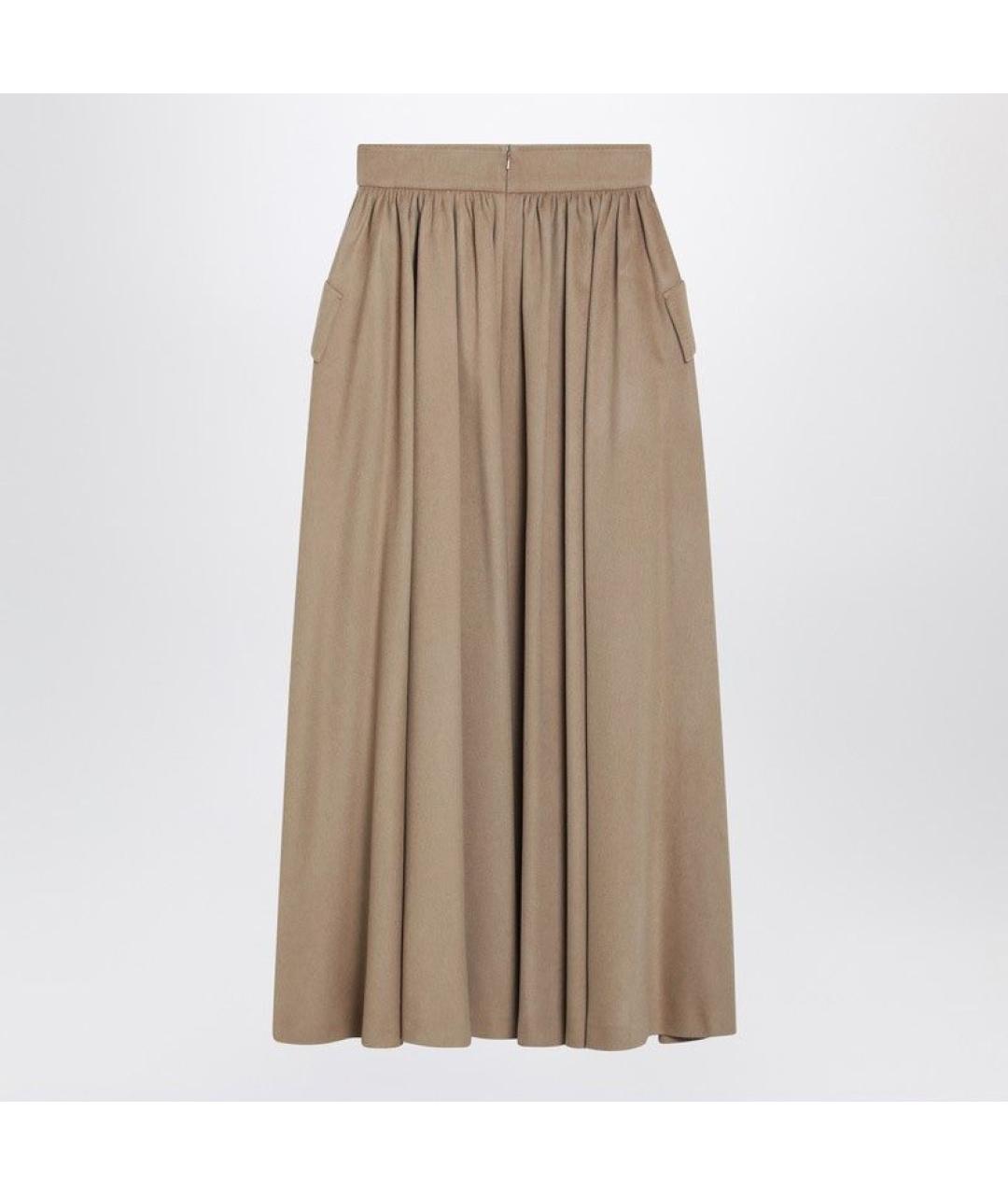 MAX MARA Бежевая юбка миди, фото 2