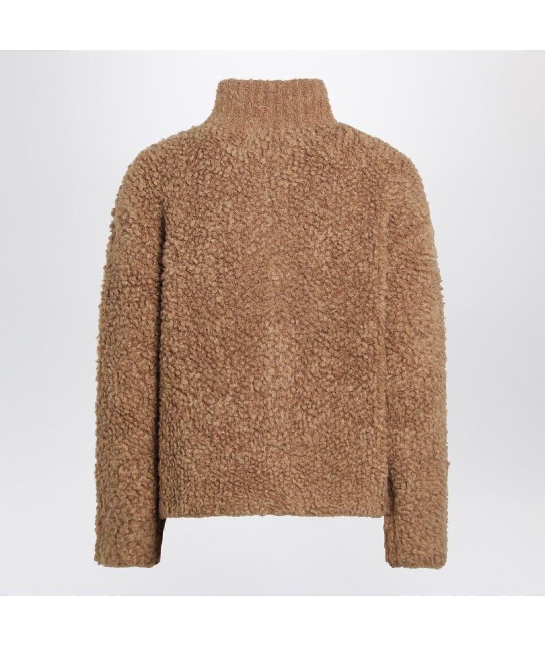 MAX MARA STUDIO Бежевый шерстяной кардиган, фото 2