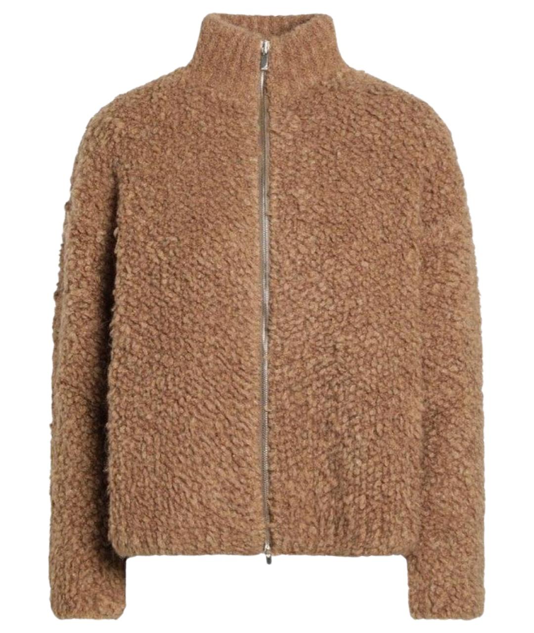 MAX MARA STUDIO Бежевый шерстяной кардиган, фото 1