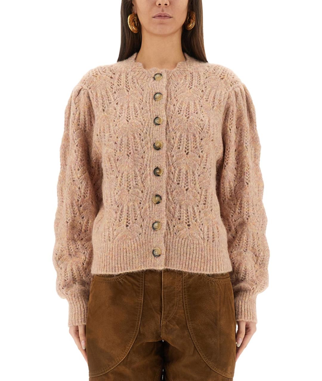 ISABEL MARANT Бежевый шерстяной кардиган, фото 5
