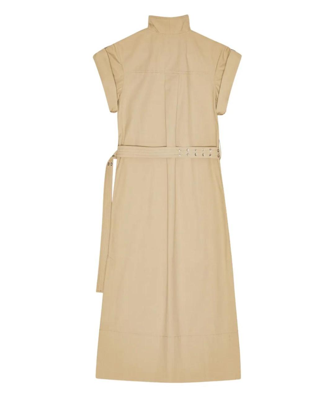 GANNI Бежевое хлопковое повседневное платье, фото 3