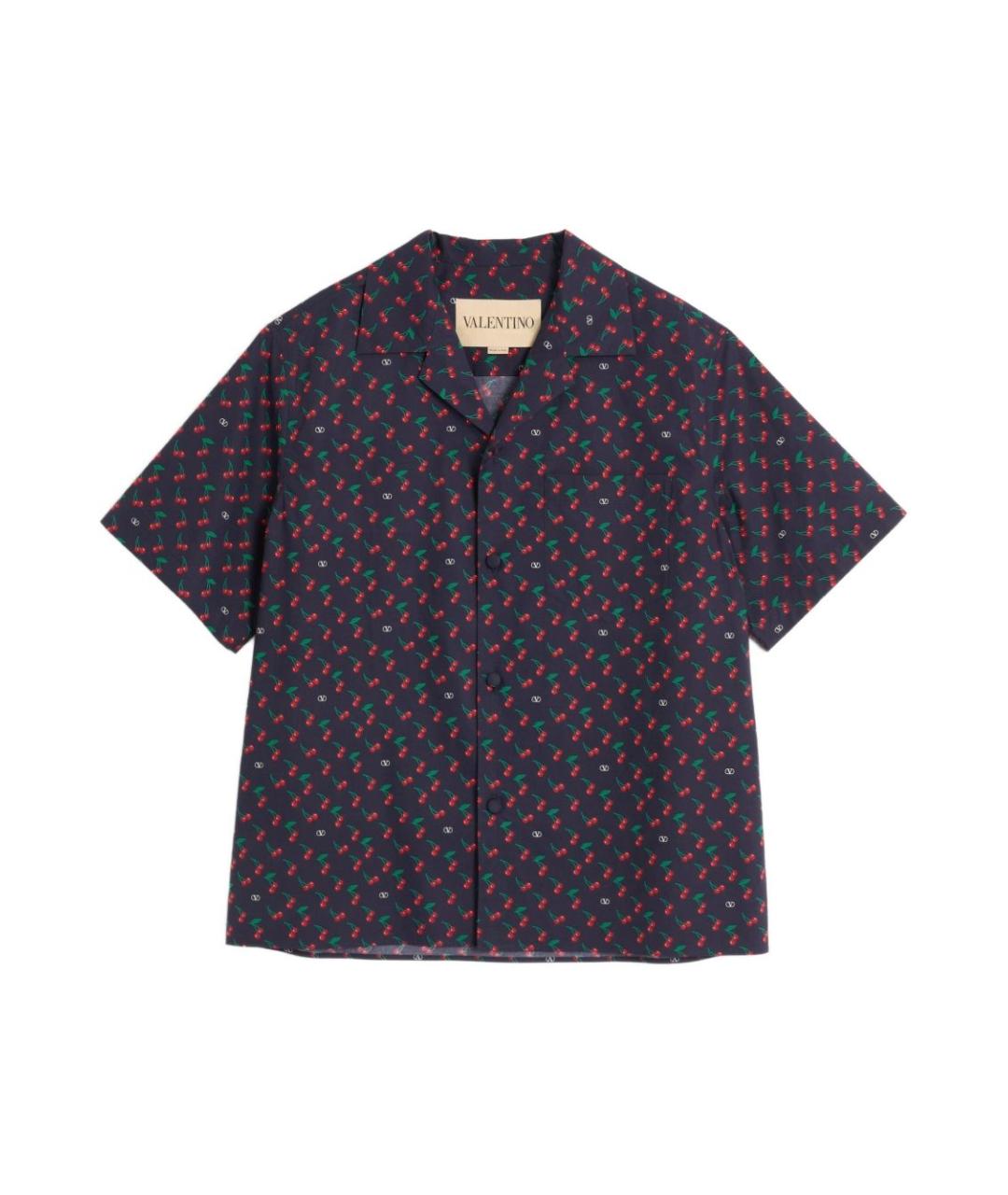 VALENTINO Синяя хлопковая кэжуал рубашка, фото 1