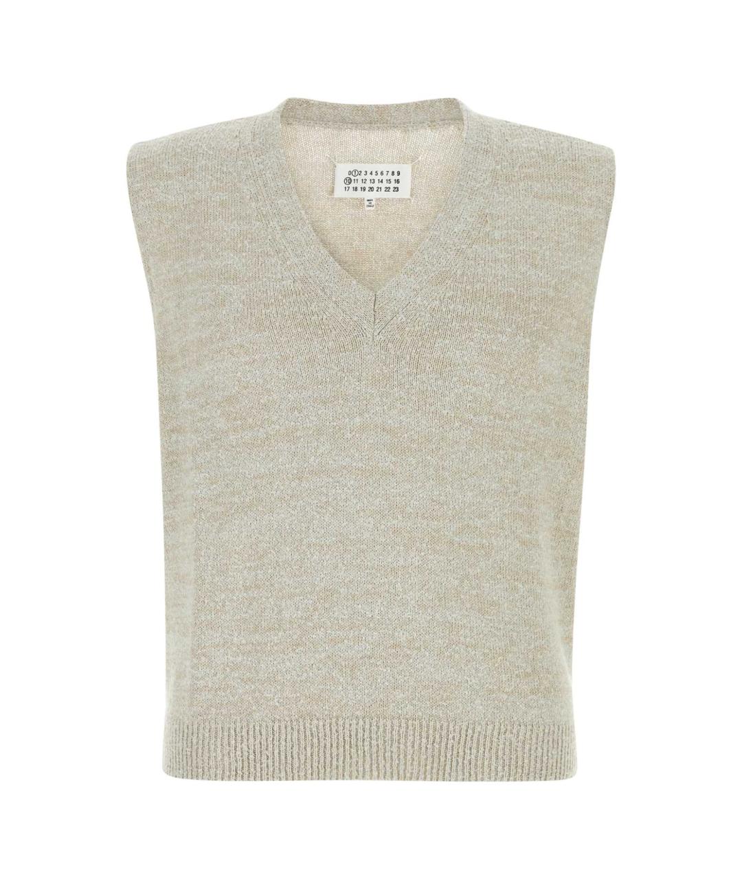 MAISON MARGIELA Бежевая хлопковая жилетка, фото 1