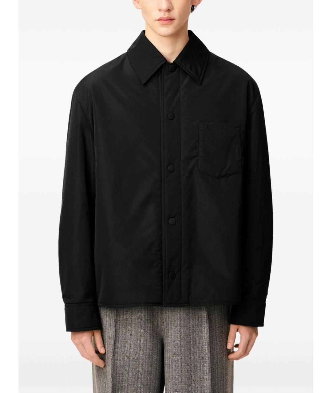 Ami Paris Черная полиэстеровая куртка, фото 5