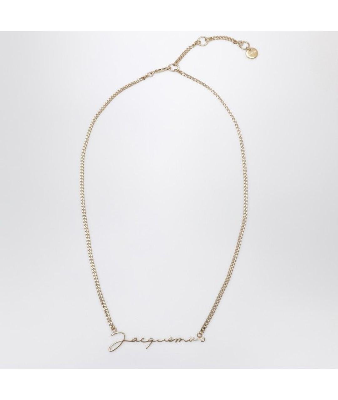 JACQUEMUS Золотое металлическое колье, фото 3