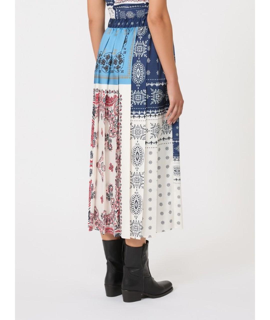 WEEKEND MAX MARA Мульти полиэстеровая юбка миди, фото 3