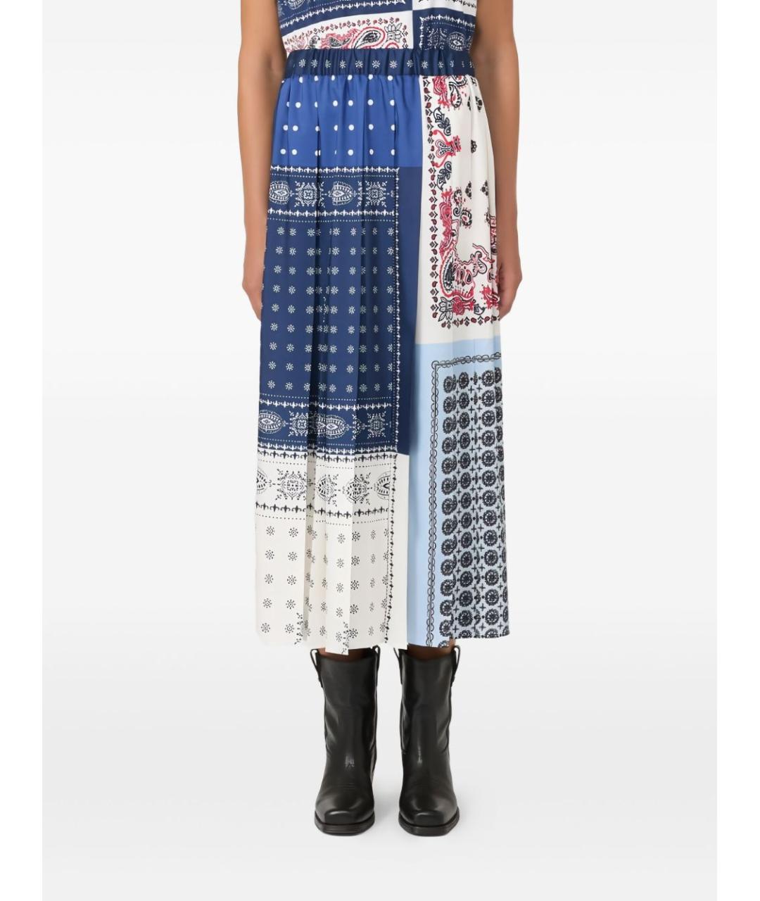 WEEKEND MAX MARA Мульти полиэстеровая юбка миди, фото 5