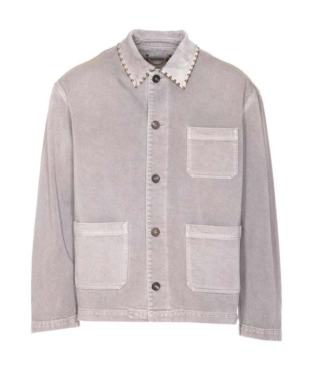 GOLDEN GOOSE DELUXE BRAND Серая хлопковая кэжуал рубашка, фото 1