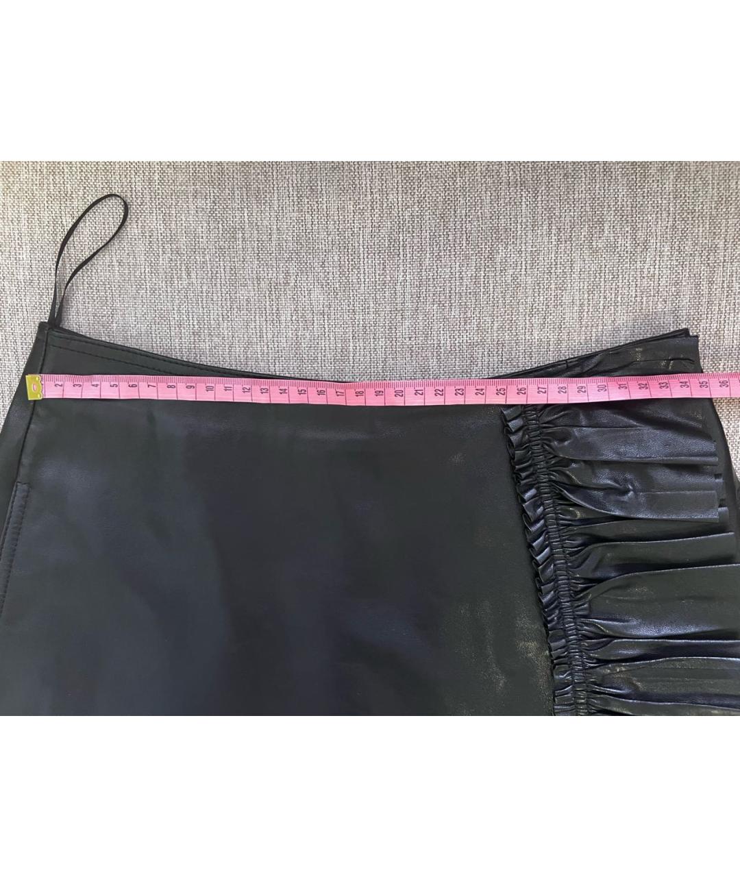 VALENTINO Черные кожаные шорты, фото 7