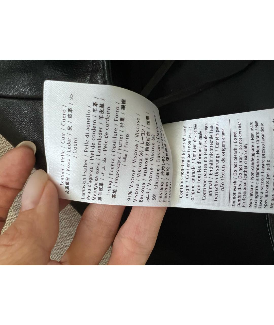 VALENTINO Черные кожаные шорты, фото 3