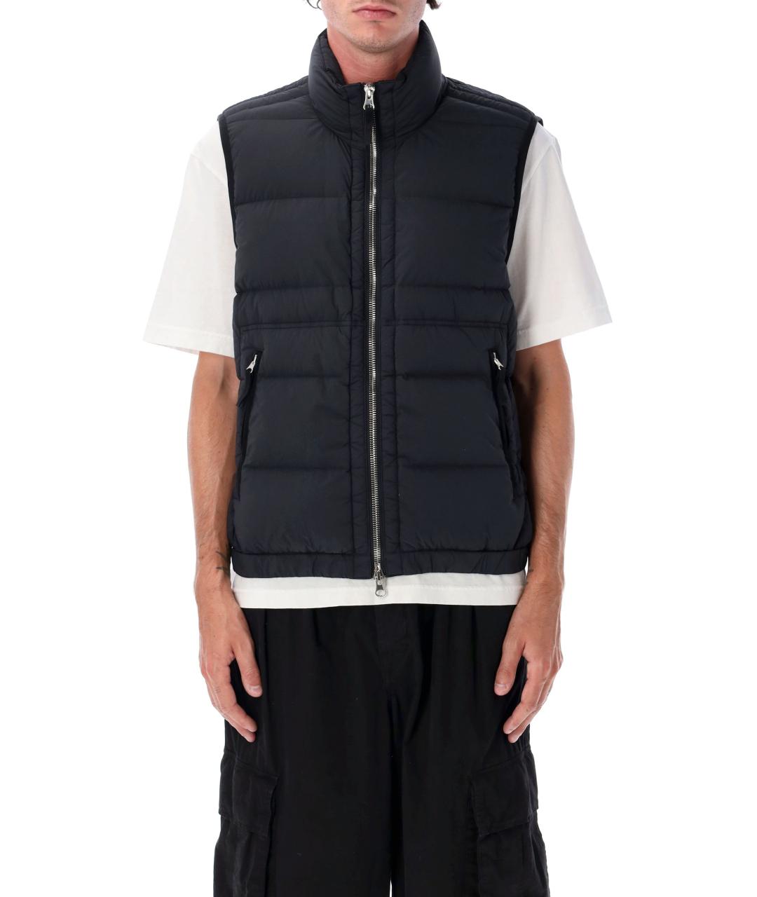 STONE ISLAND Черный полиамидовый жилет, фото 2