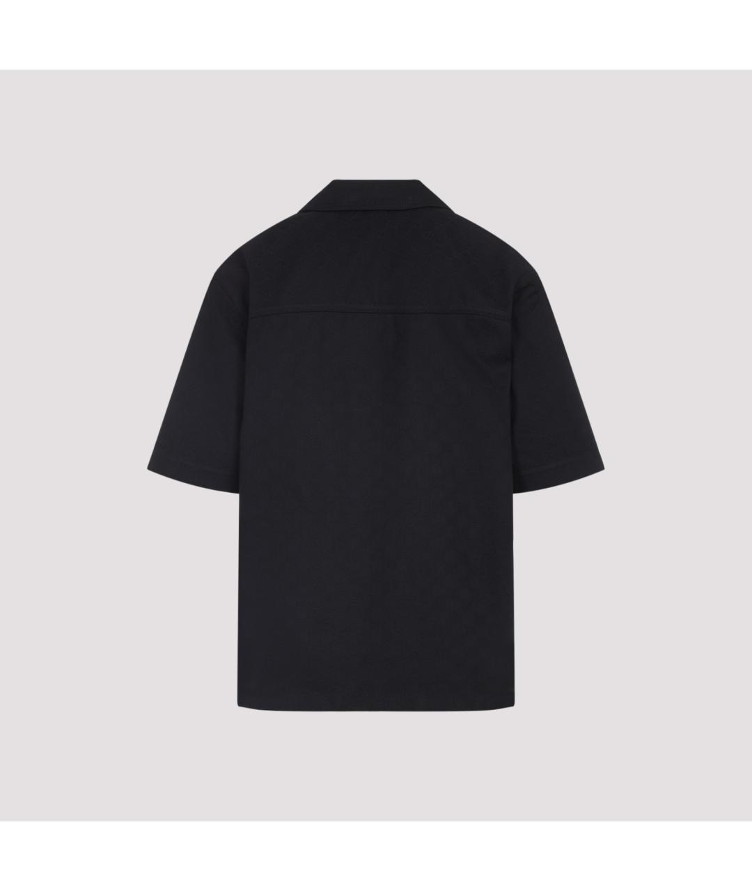GUCCI Черная хлопковая кэжуал рубашка, фото 3