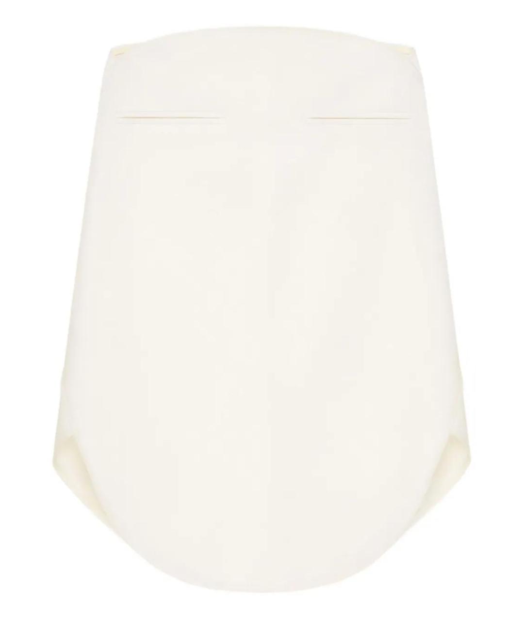 COURREGES Белая полиэстеровая юбка миди, фото 1