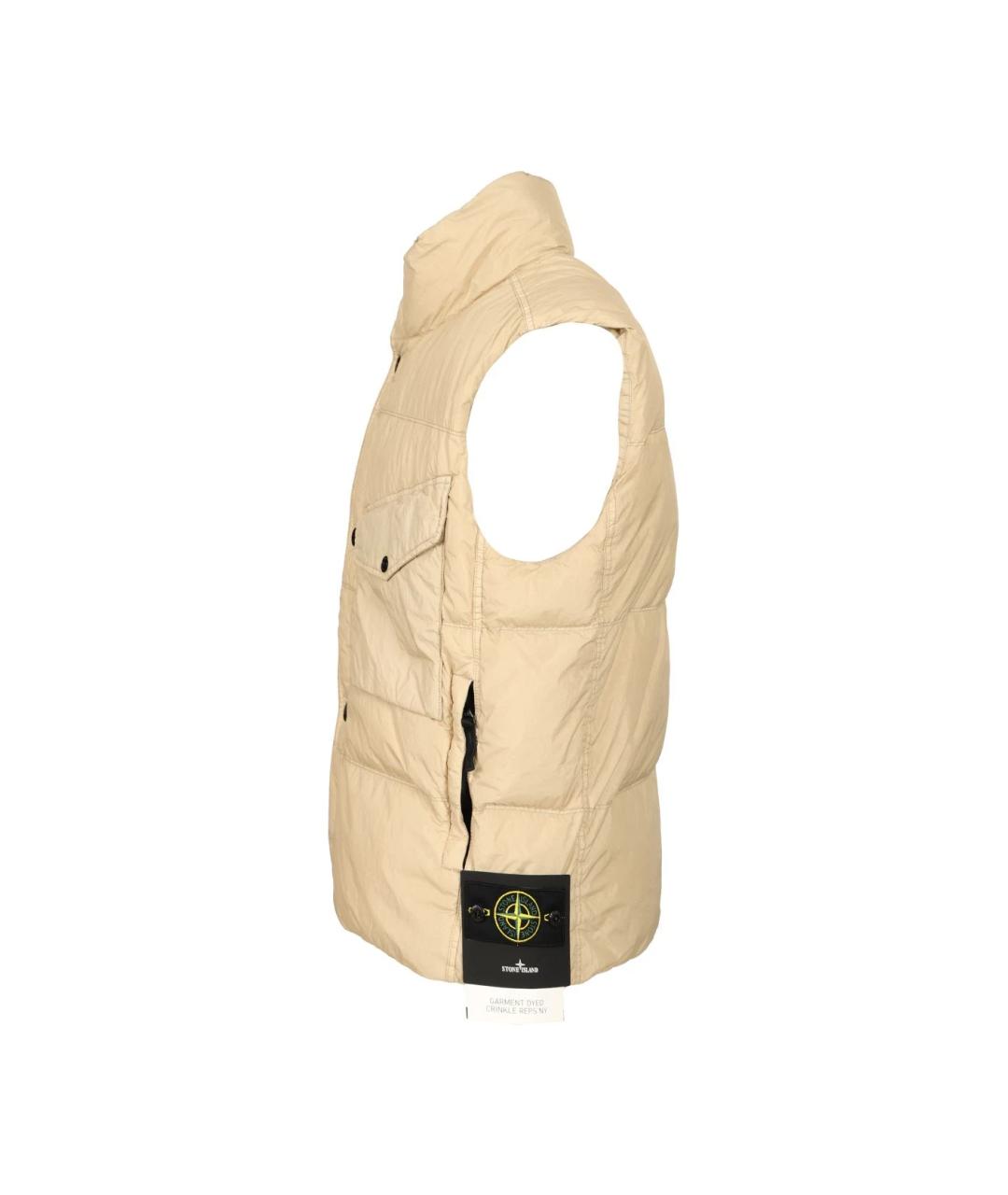STONE ISLAND Бежевый полиамидовый жилет, фото 2