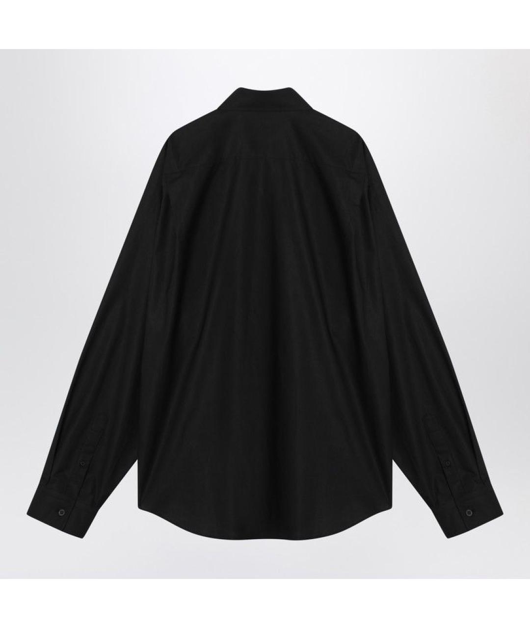 BALENCIAGA Черная хлопковая кэжуал рубашка, фото 2