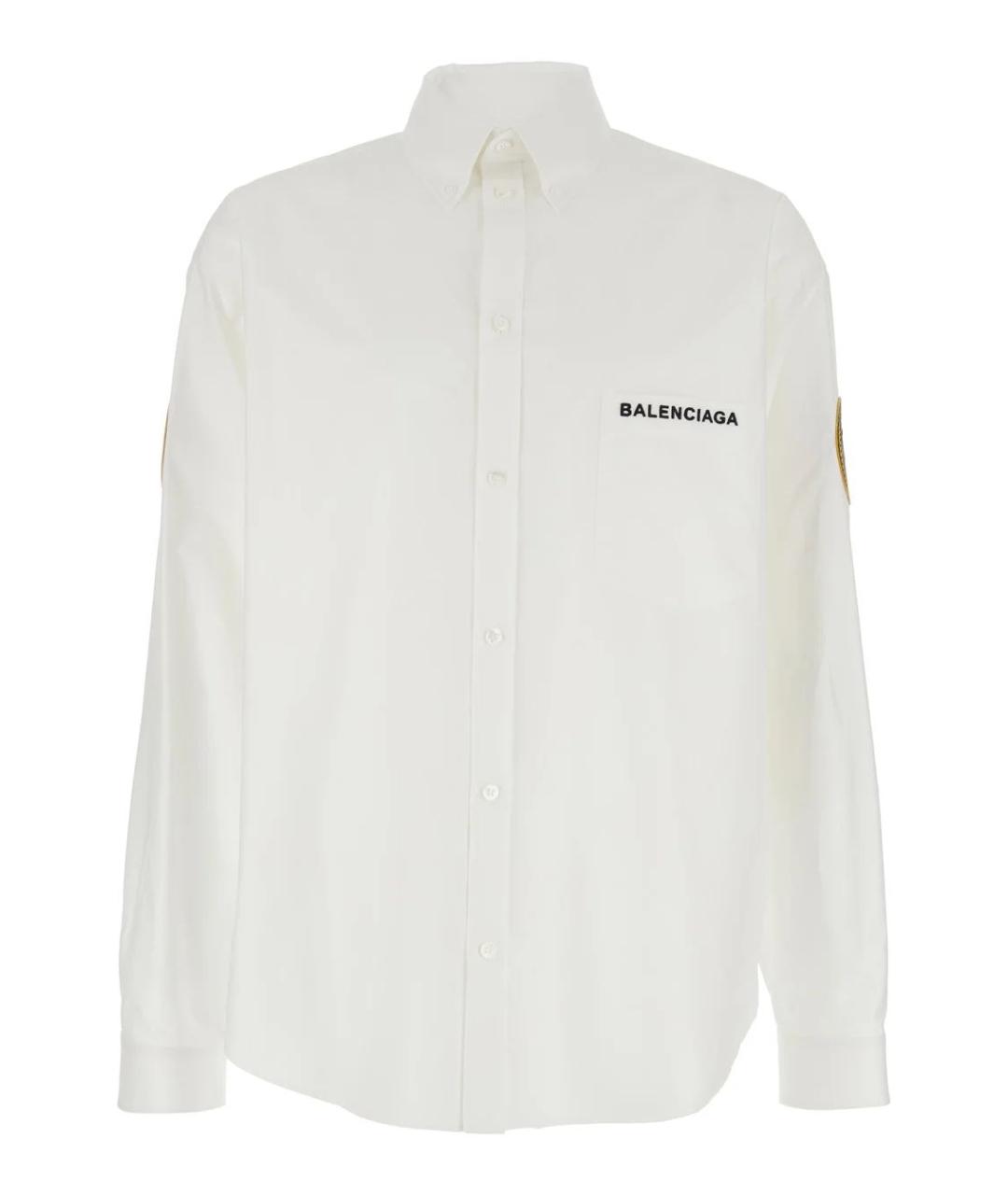 BALENCIAGA Белая хлопковая кэжуал рубашка, фото 1