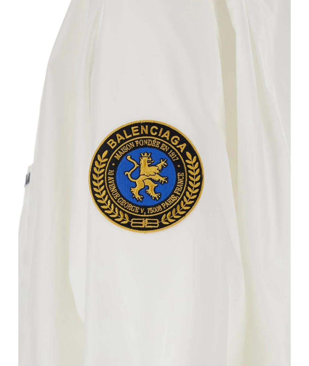 BALENCIAGA Белая хлопковая кэжуал рубашка, фото 4