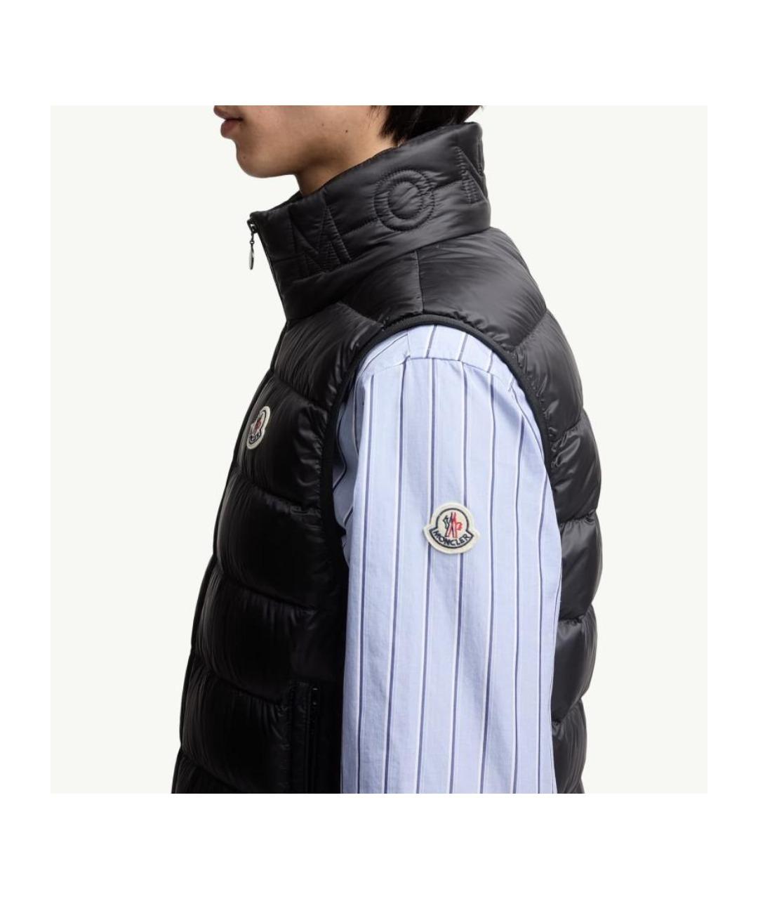 MONCLER Черный полиамидовый жилет, фото 3