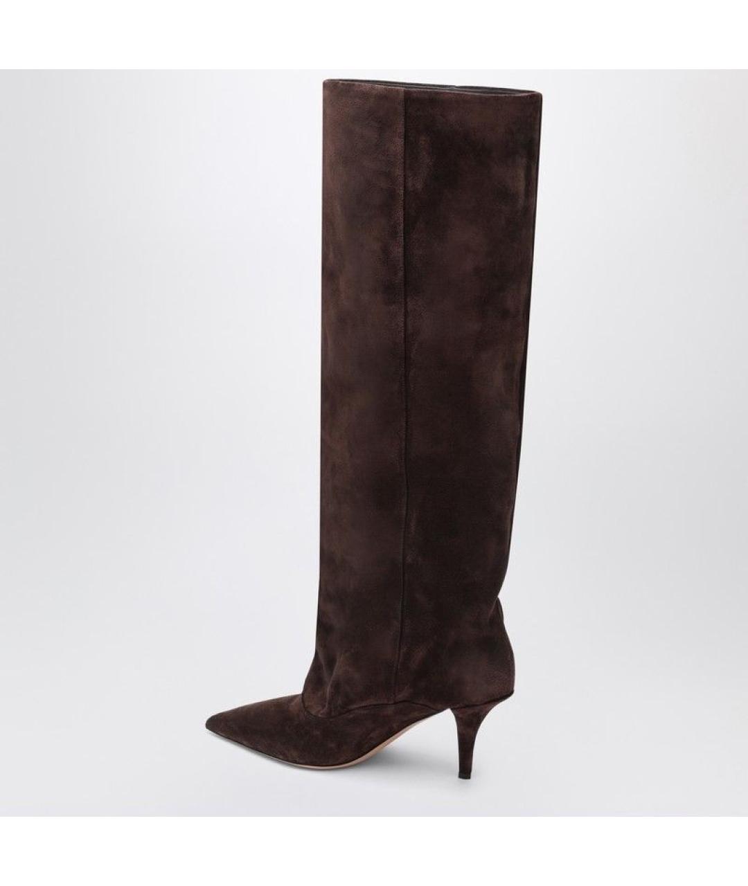 PARIS TEXAS Коричневые кожаные сапоги, фото 3