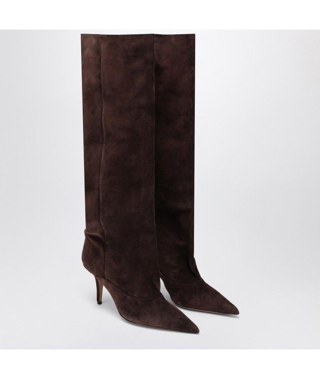 PARIS TEXAS Коричневые кожаные сапоги, фото 2