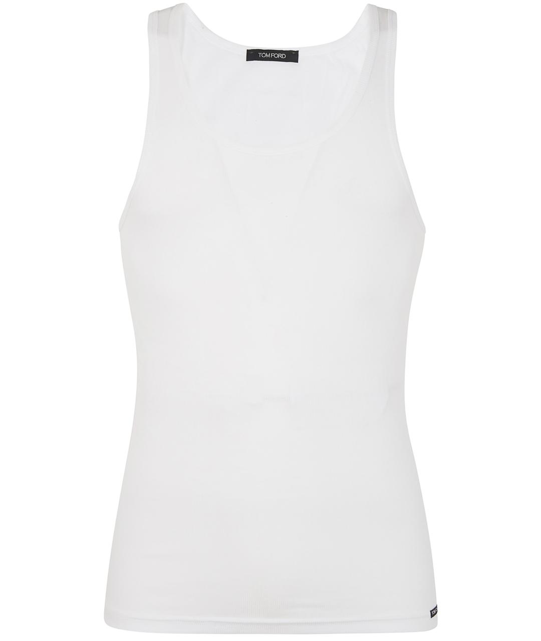 TOM FORD Белая хлопковая майка, фото 1