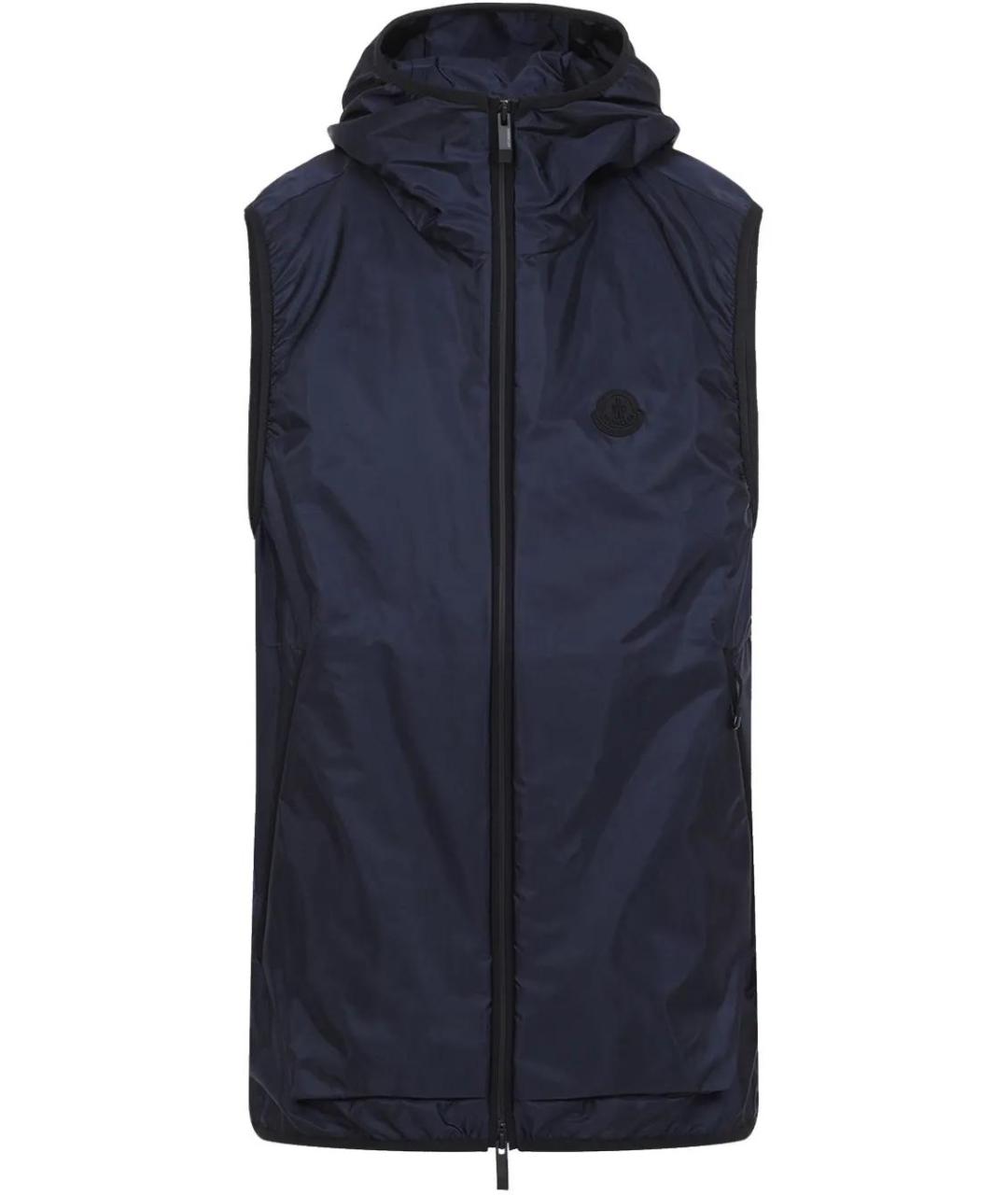 MONCLER Синий полиамидовый жилет, фото 1