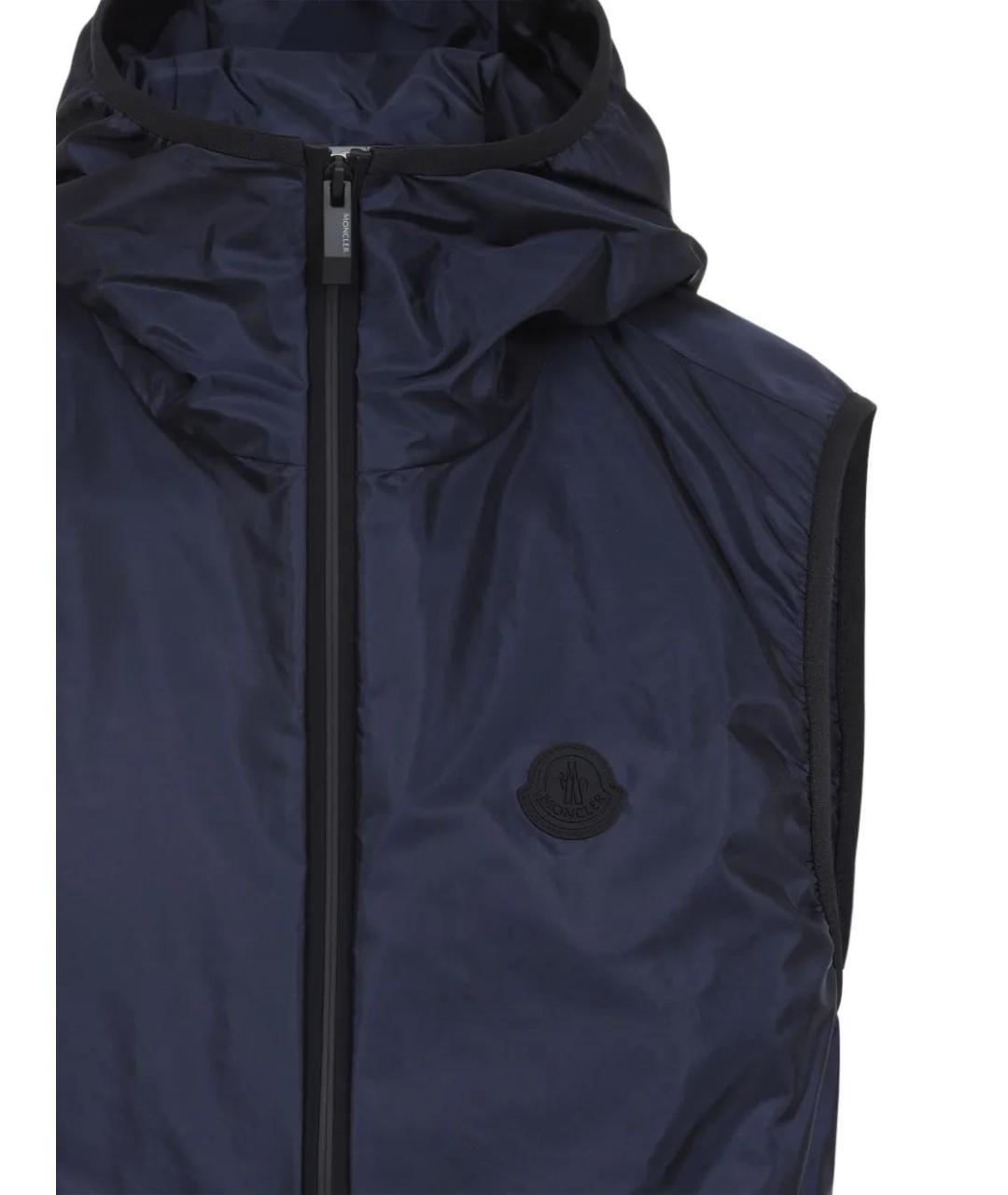 MONCLER Синий полиамидовый жилет, фото 3
