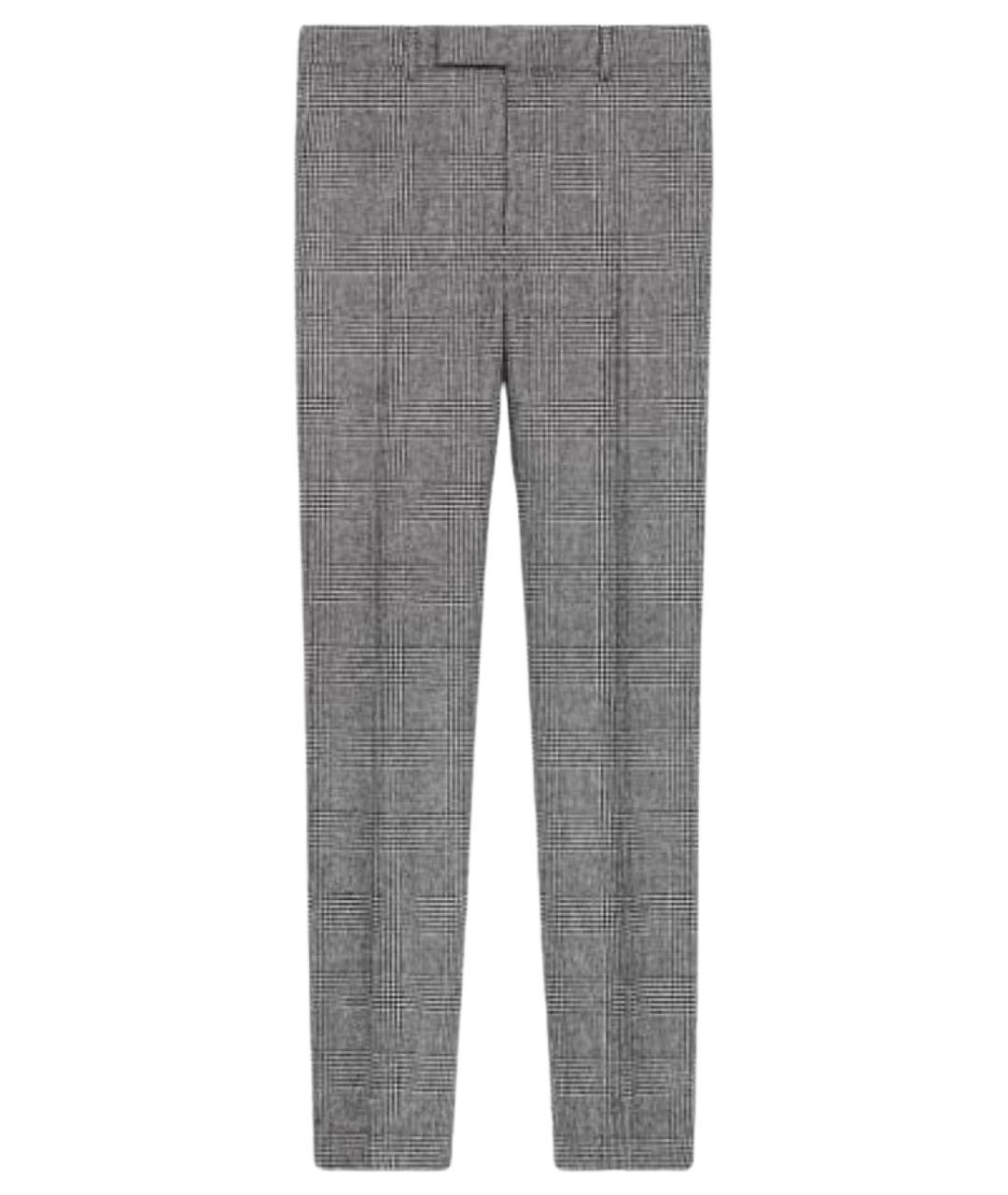 CELINE Черные шерстяные повседневные брюки, фото 1