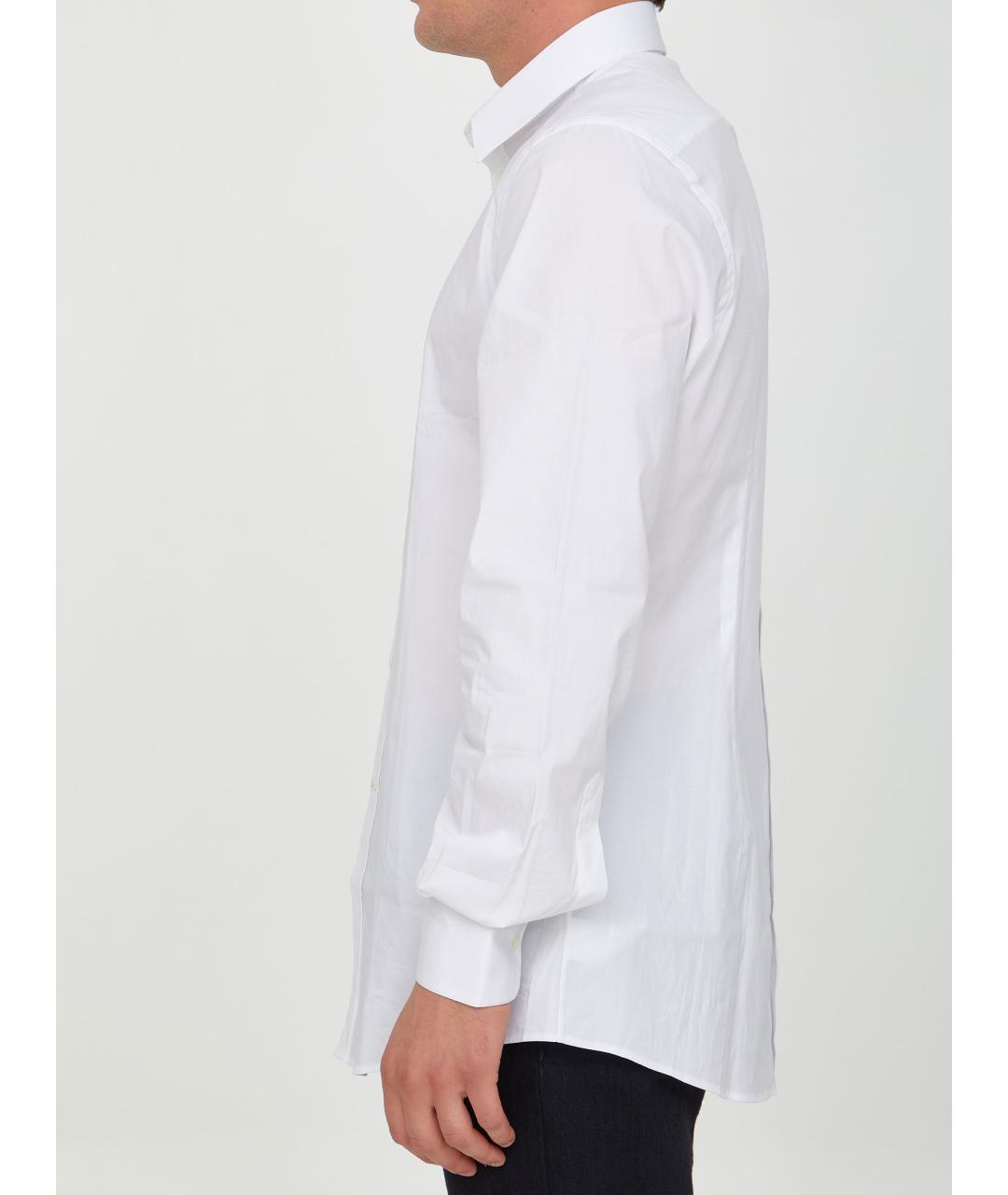 DOLCE&GABBANA Белая хлопковая классическая рубашка, фото 3