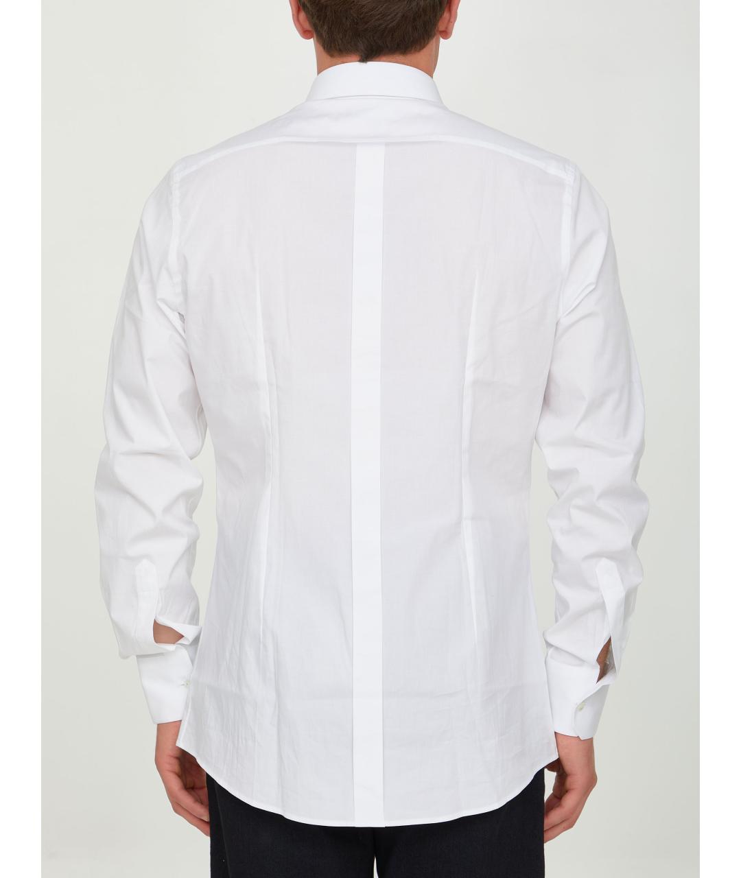 DOLCE&GABBANA Белая хлопковая классическая рубашка, фото 4