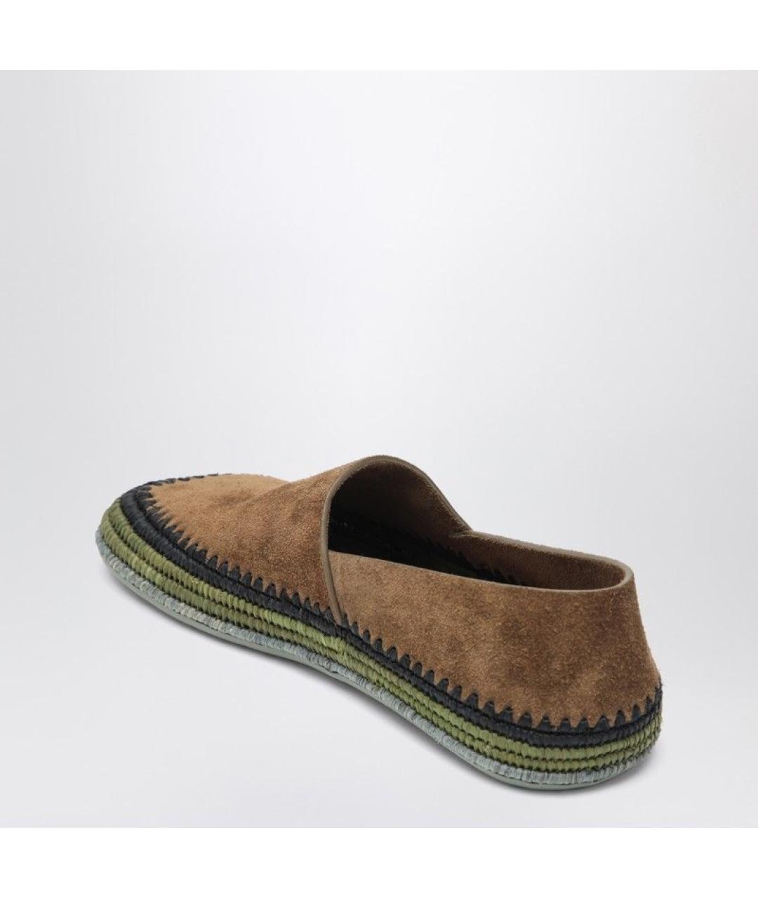 LOEWE Коричневые замшевые эспадрильи, фото 3