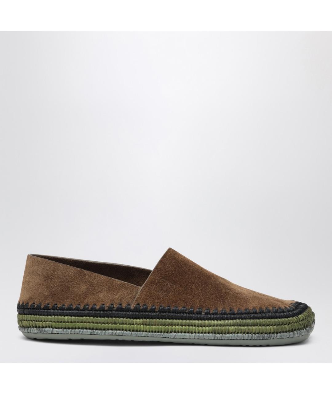 LOEWE Коричневые замшевые эспадрильи, фото 4