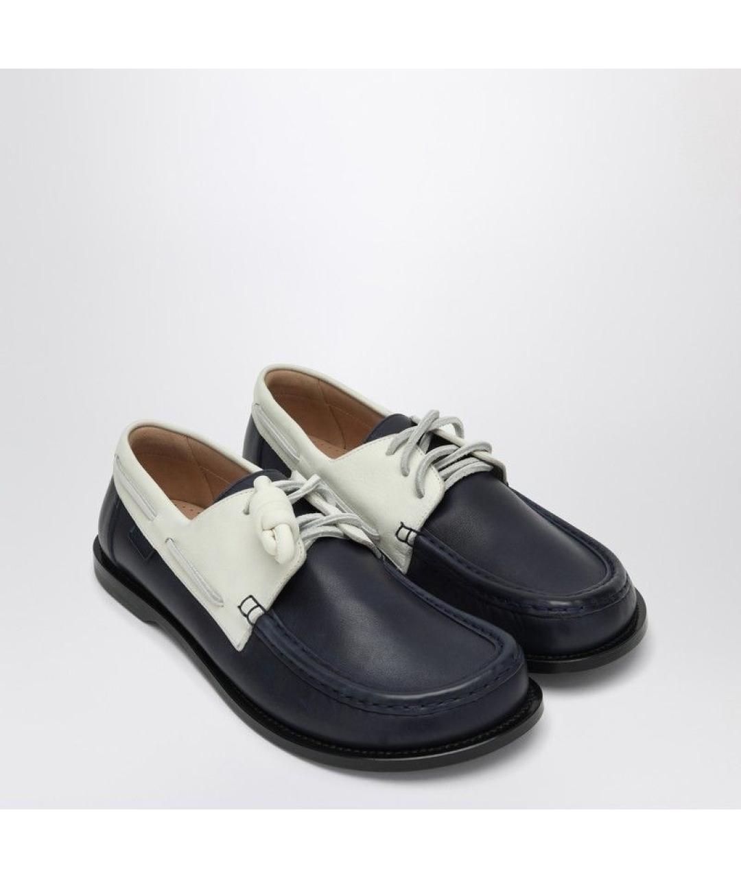 LOEWE Темно-синие кожаные лоферы, фото 2