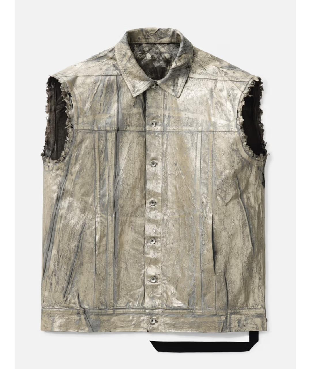 RICK OWENS DRKSHDW Золотой хлопковый жилет, фото 6