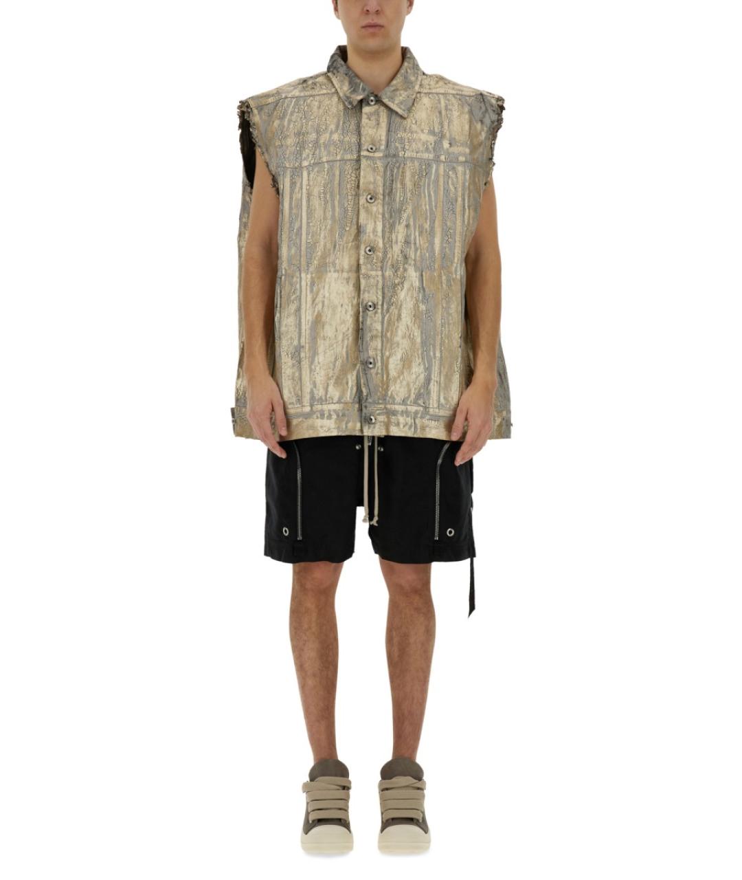 RICK OWENS DRKSHDW Золотой хлопковый жилет, фото 2