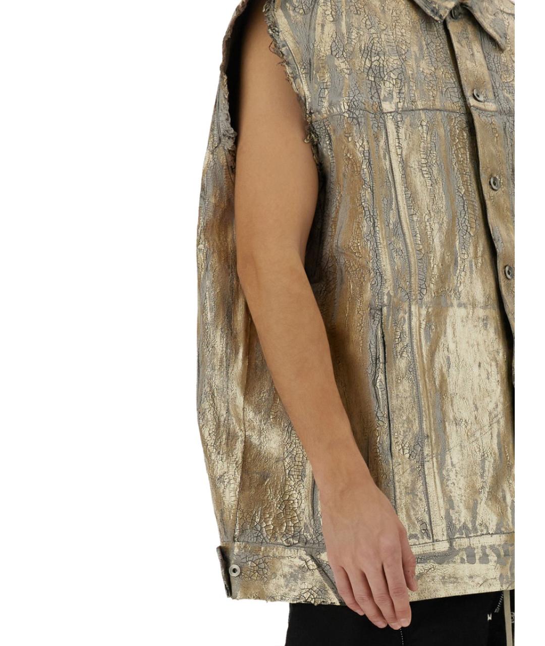 RICK OWENS DRKSHDW Золотой хлопковый жилет, фото 5