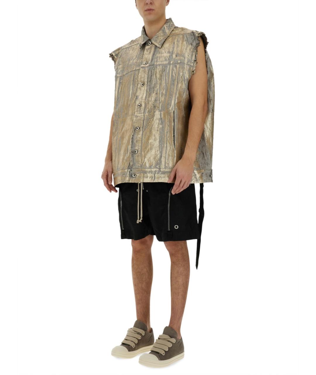 RICK OWENS DRKSHDW Золотой хлопковый жилет, фото 3