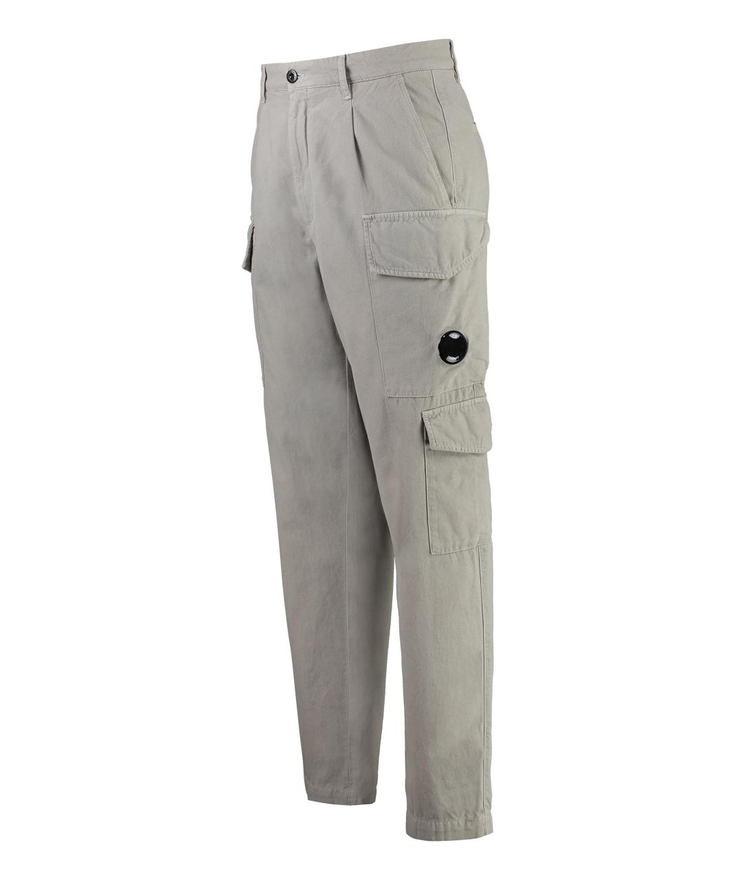 CP COMPANY Серые хлопковые повседневные брюки, фото 3