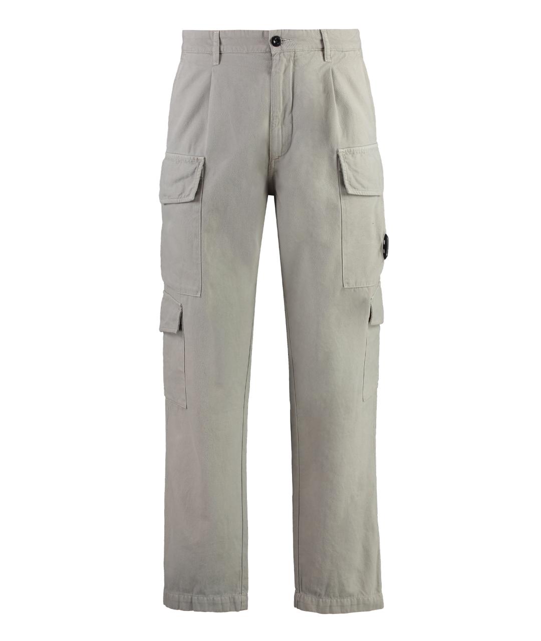 CP COMPANY Серые хлопковые повседневные брюки, фото 1