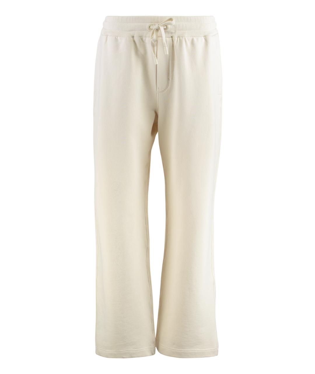 DOLCE&GABBANA Бежевые хлопковые повседневные брюки, фото 1