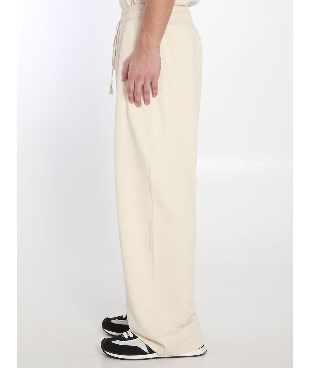 DOLCE&GABBANA Бежевые хлопковые повседневные брюки, фото 3