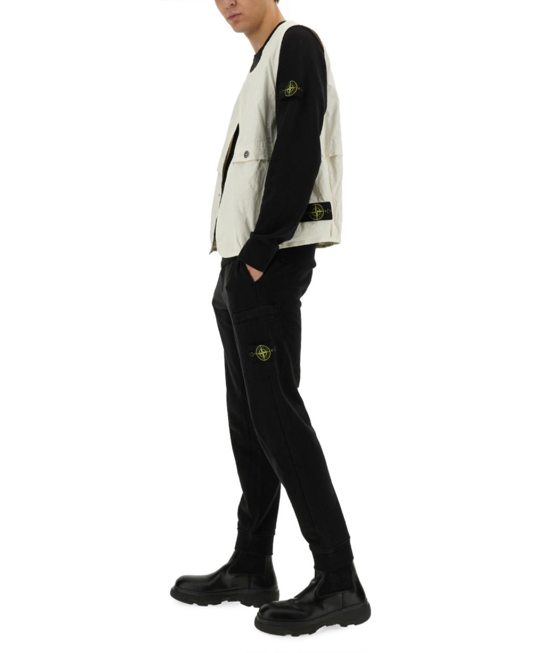 STONE ISLAND Белый хлопковый жилет, фото 3