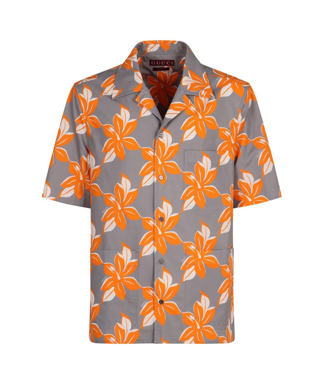 GUCCI Серая хлопковая кэжуал рубашка, фото 1